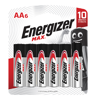 Pilha Alcalina Energizer Max Aa6 Pequena 6 Pilhas